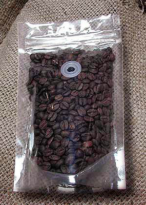 Nahrungsmittelverpackungs-transparenter Kaffeebohne-Reißverschluss-Plastiktasche mit dem Ventil nach Maß